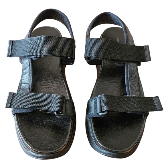 Vagabond Lori Women's Leather Strappy Black Open Toe Sporty Sandals Size 11. - Picture 4 of 16